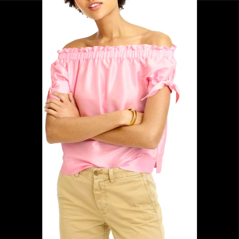 💕 J CREW Baby Pink Silk Top 💕